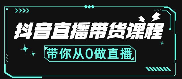 抖音直播带货课程：带你从0开始，学习主播、运营、中控分别要做什么-魅影网创