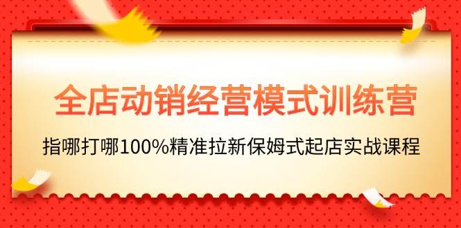 全店动销-经营模式训练营，指哪打哪100%精准拉新保姆式起店实战课程-魅影网创