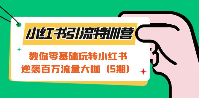 小红书引流特训营-第5期：教你零基础玩转小红书，逆袭百万流量大咖-魅影网创