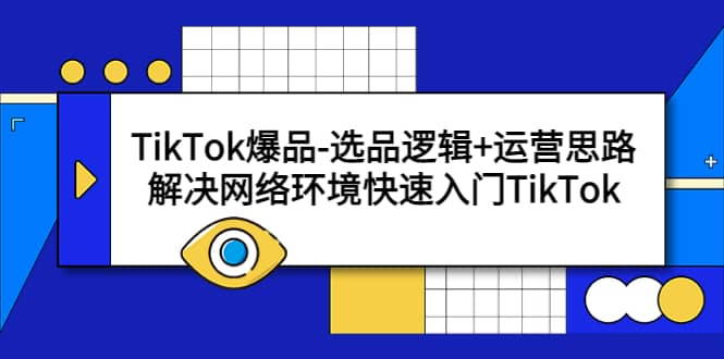 TikTok爆品-选品逻辑+运营思路：解决网络环境快速入门TikTok-魅影网创