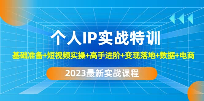 2023个人IP实战特训：基础准备+短视频实操+高手进阶+变现落地+数据+电商-魅影网创