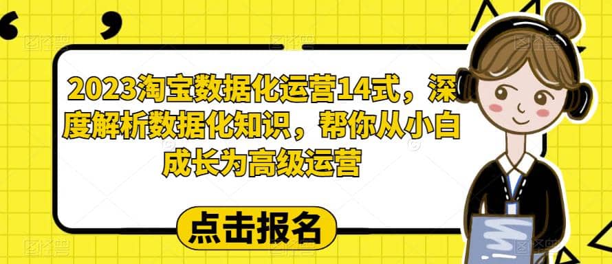 2023淘宝数据化-运营 14式，深度解析数据化知识，帮你从小白成长为高级运营-魅影网创