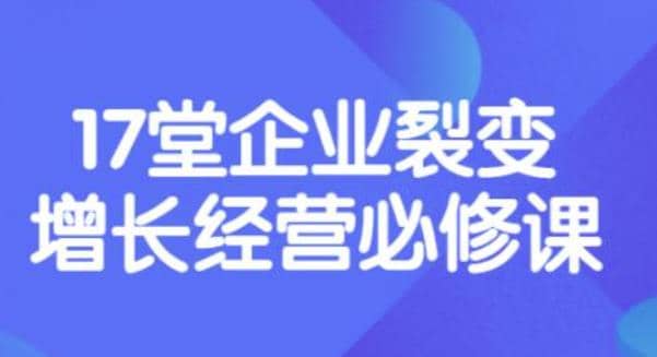 《盈利增长17堂必修课》企业裂变增长的经营智慧，带你了解增长的本质-魅影网创