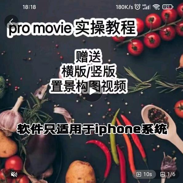 漆十二美食摄影，25​节promovie实操高手课节-魅影网创