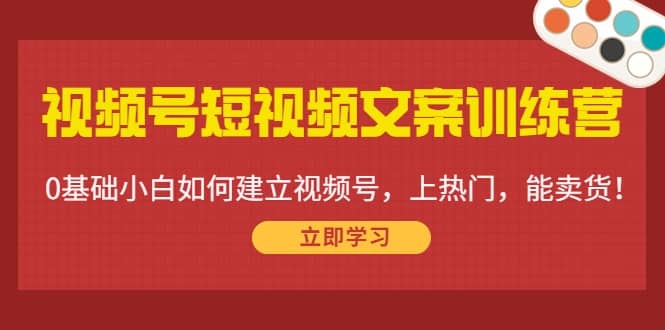 视频号短视频文案训练营：0基础小白如何建立视频号，上热门，能卖货！-魅影网创