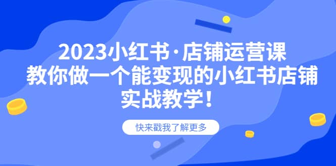 2023小红书·店铺运营课，教你做一个能变现的小红书店铺，20节-实战教学-魅影网创