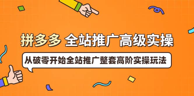 拼多多全站推广高级实操：从破零开始全站推广整套高阶实操玩法-魅影网创