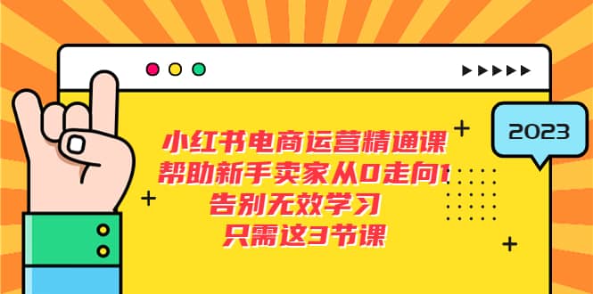 小红书电商·运营精通课，帮助新手卖家从0走向1 告别无效学习（7节视频课）-魅影网创