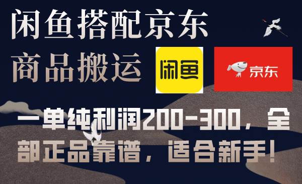 闲鱼搭配京东备份库搬运，一单纯利润200-300，全部正品靠谱，适合新手！-魅影网创