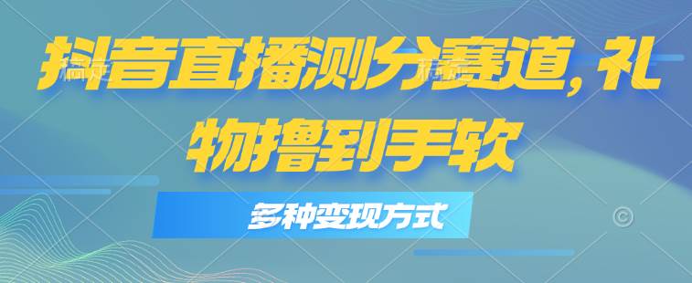 抖音直播测分赛道，多种变现方式，轻松日入1000+-魅影网创