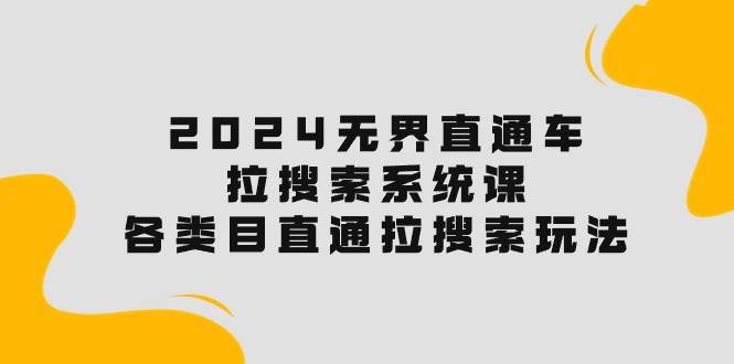 2024无界直通车·拉搜索系统课：各类目直通车 拉搜索玩法！-魅影网创