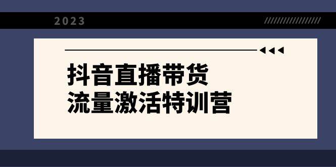 抖音直播带货-流量激活特训营，入行新手小白主播必学（21节课+资料）-魅影网创