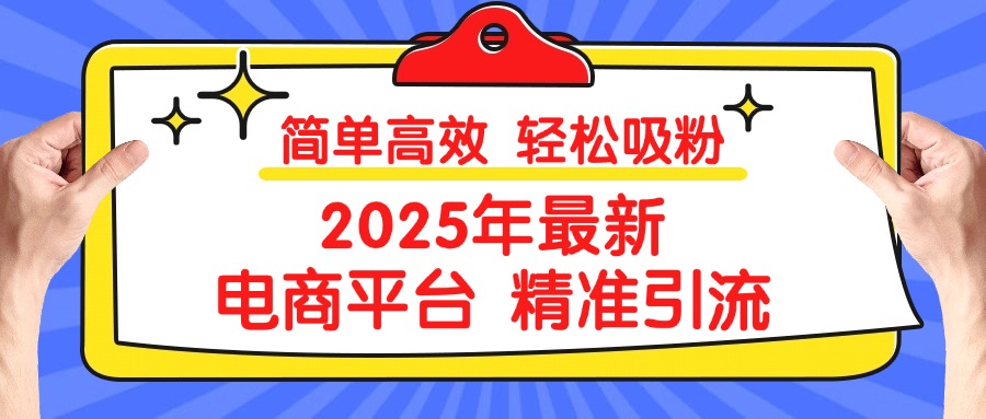 2025年最新电商平台精准引流 简单高效 轻松吸粉-魅影网创